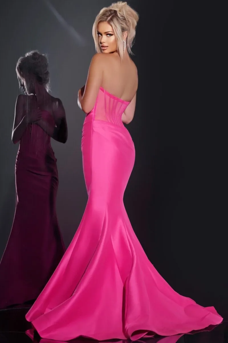 Jovani 43350 Sweetheart Corset Prom Dress Plunging Neckline Evening Gown