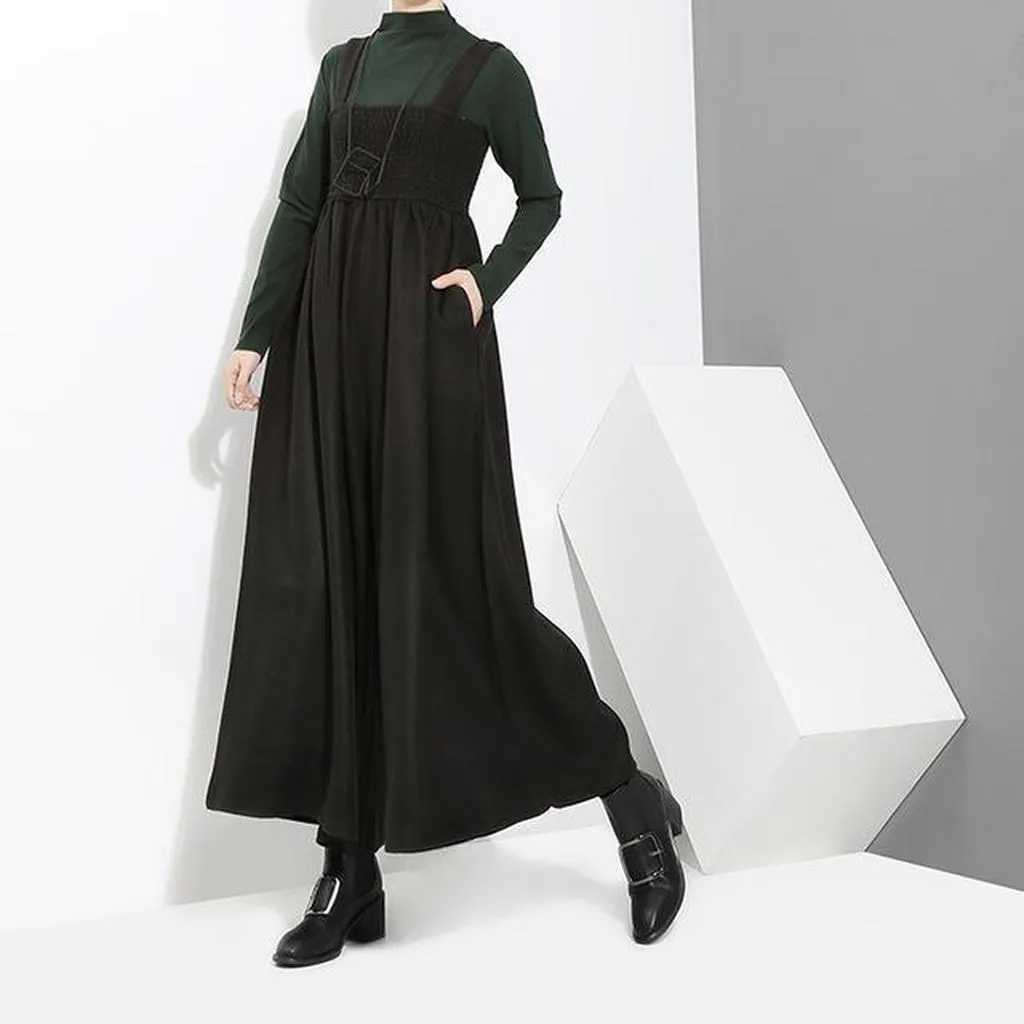 JUCEE - Original Wide Leg Overalls - Black