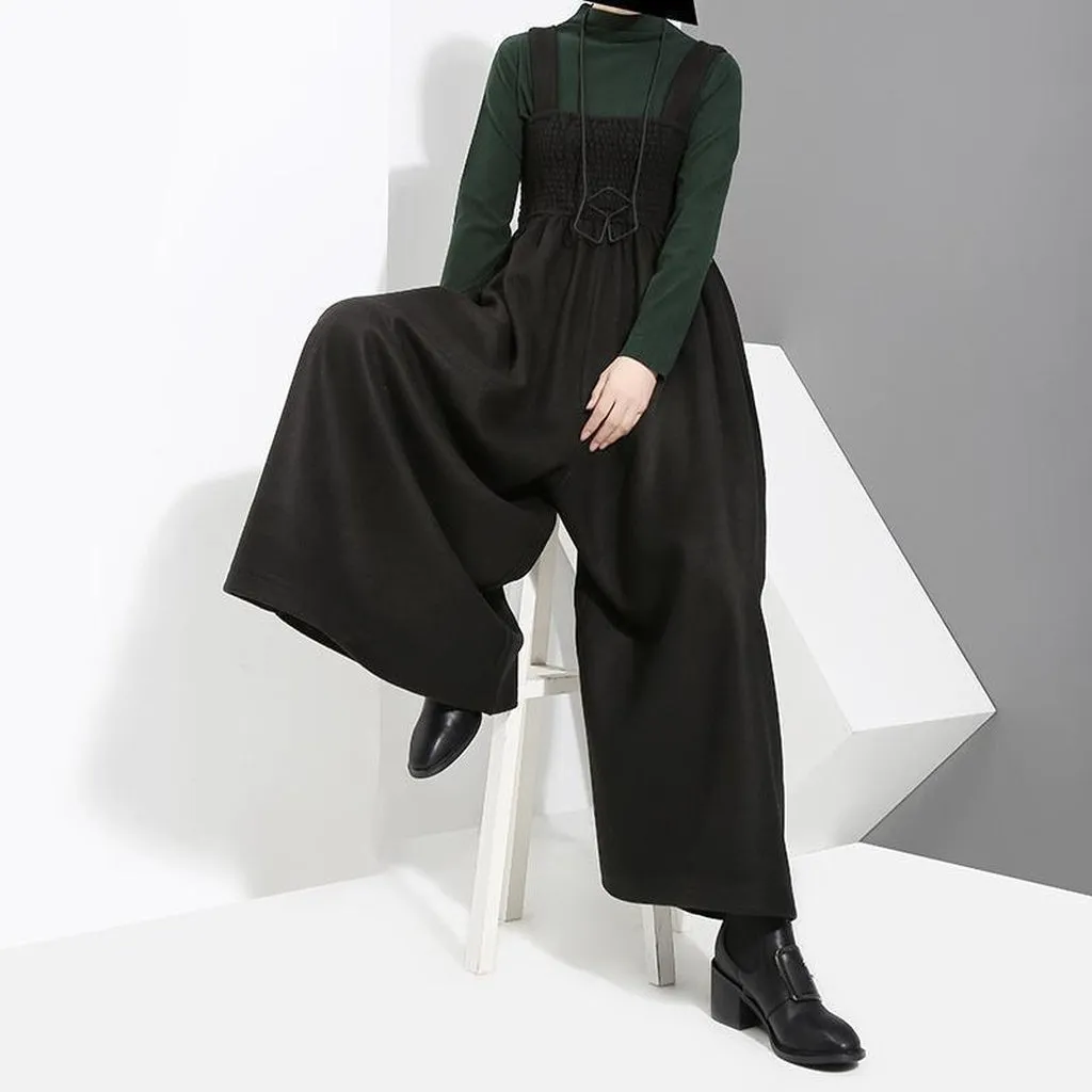 JUCEE - Original Wide Leg Overalls - Black