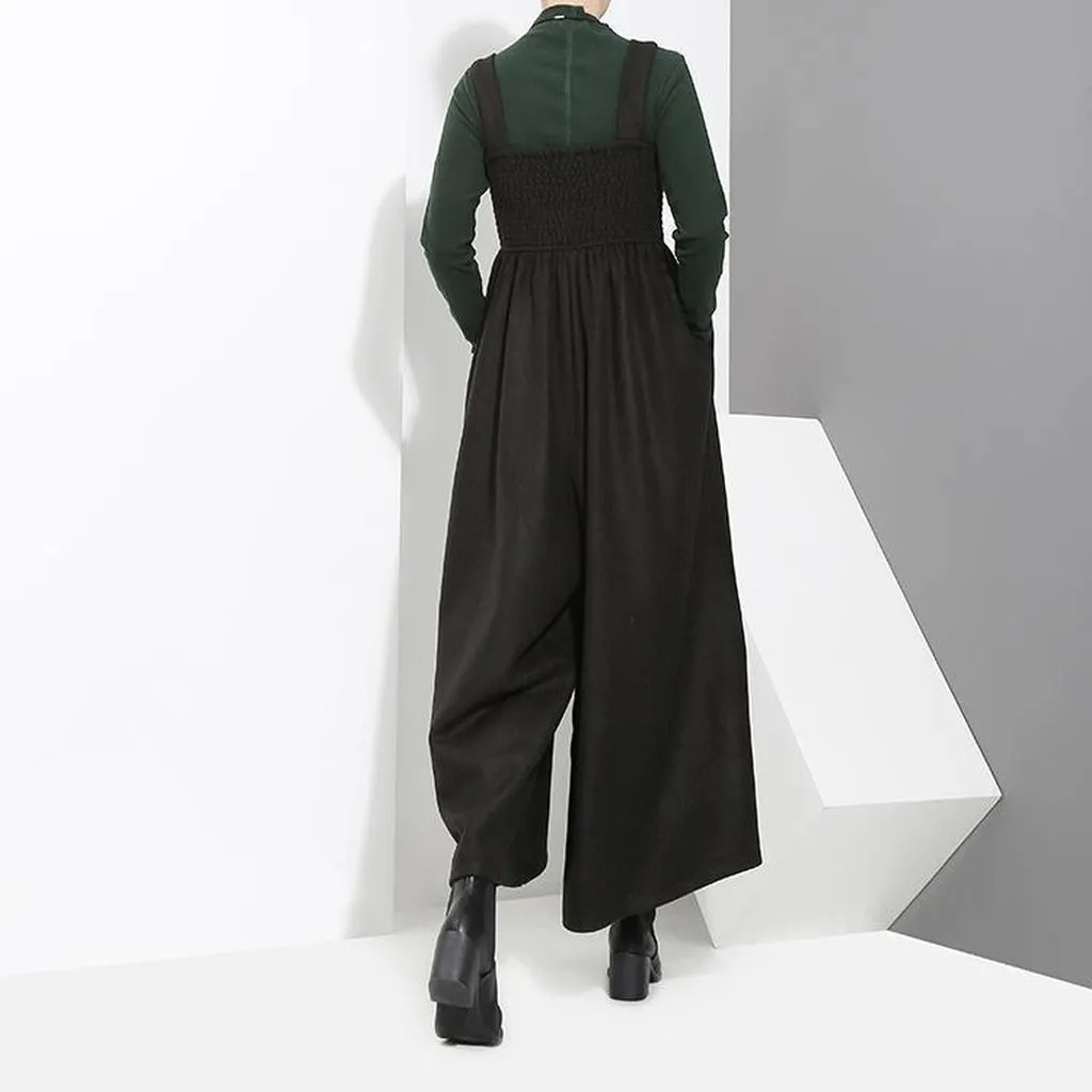 JUCEE - Original Wide Leg Overalls - Black