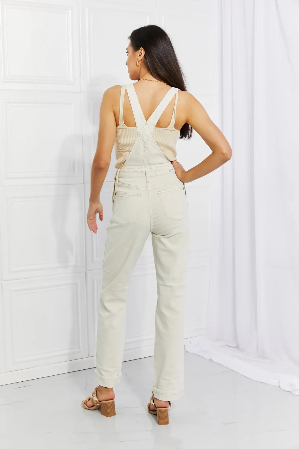 Judy Blue Summer White Overalls