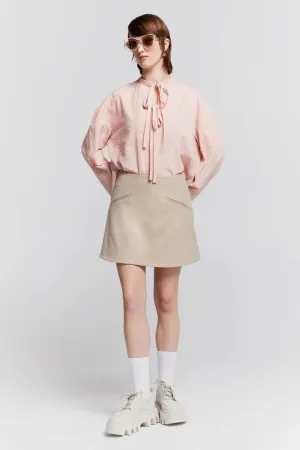 Karen Walker - Rivera Skirt Classic Suiting Oat