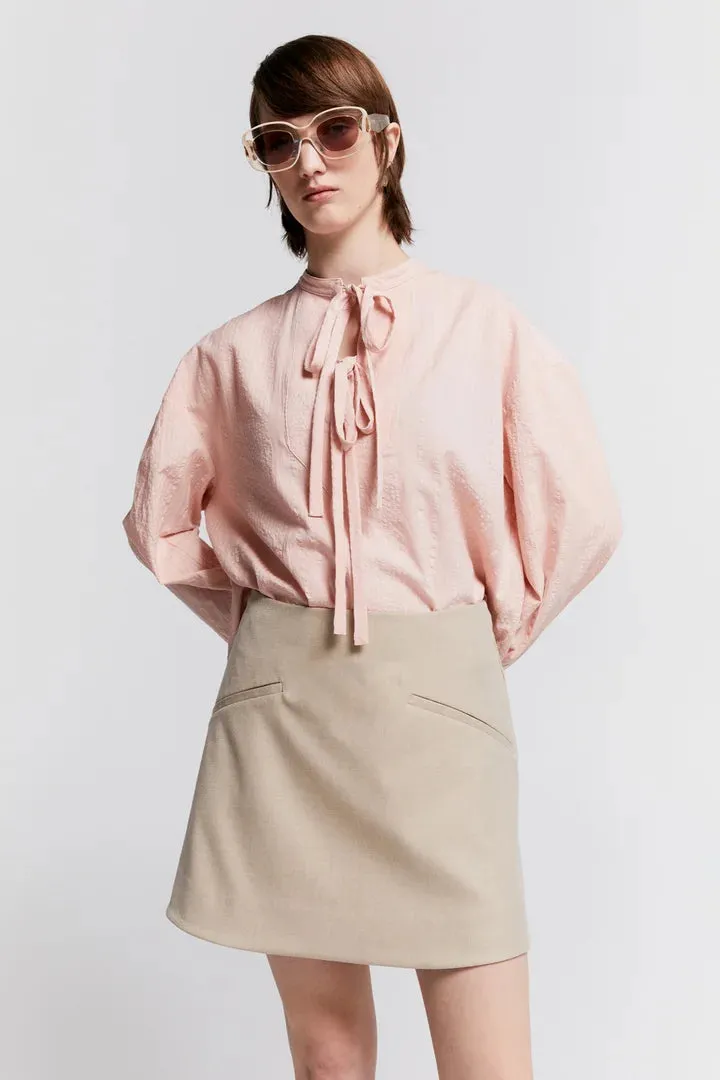 Karen Walker - Rivera Skirt Classic Suiting Oat
