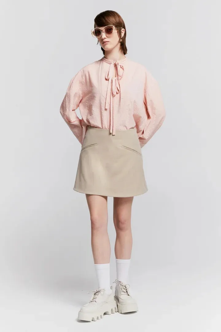 Karen Walker - Rivera Skirt Classic Suiting Oat