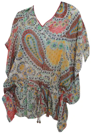 LA LEELA Women's Plus Size Cover Up Swimwear for Bikini Pool US 8-10 Multi_G49