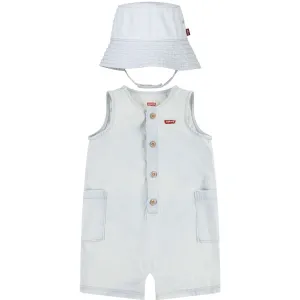 Levi's Blankcanvas Lvb Denim Romper & Bucket Hat