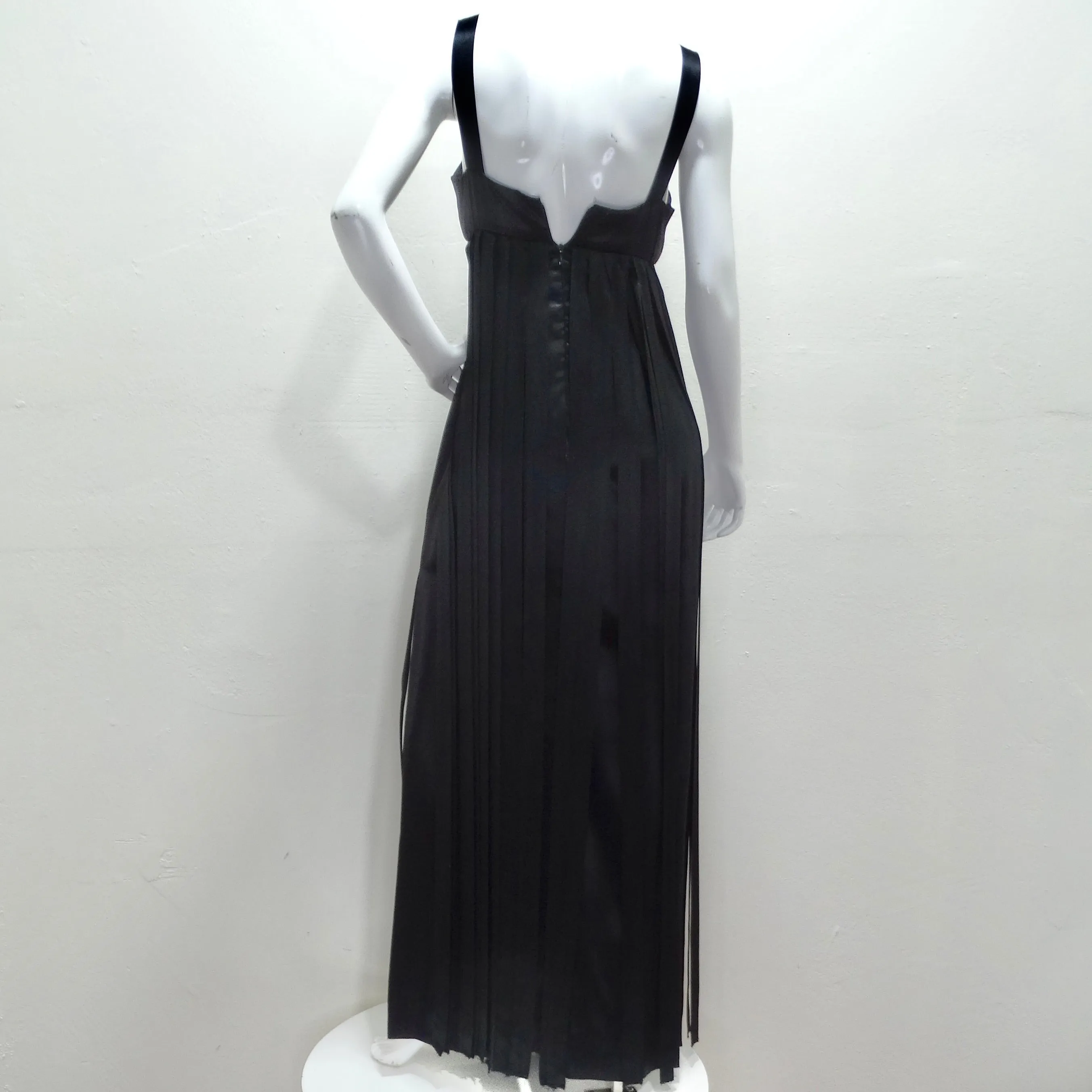 Lillie Rubin 1960s Black Carwash Maxi Dress