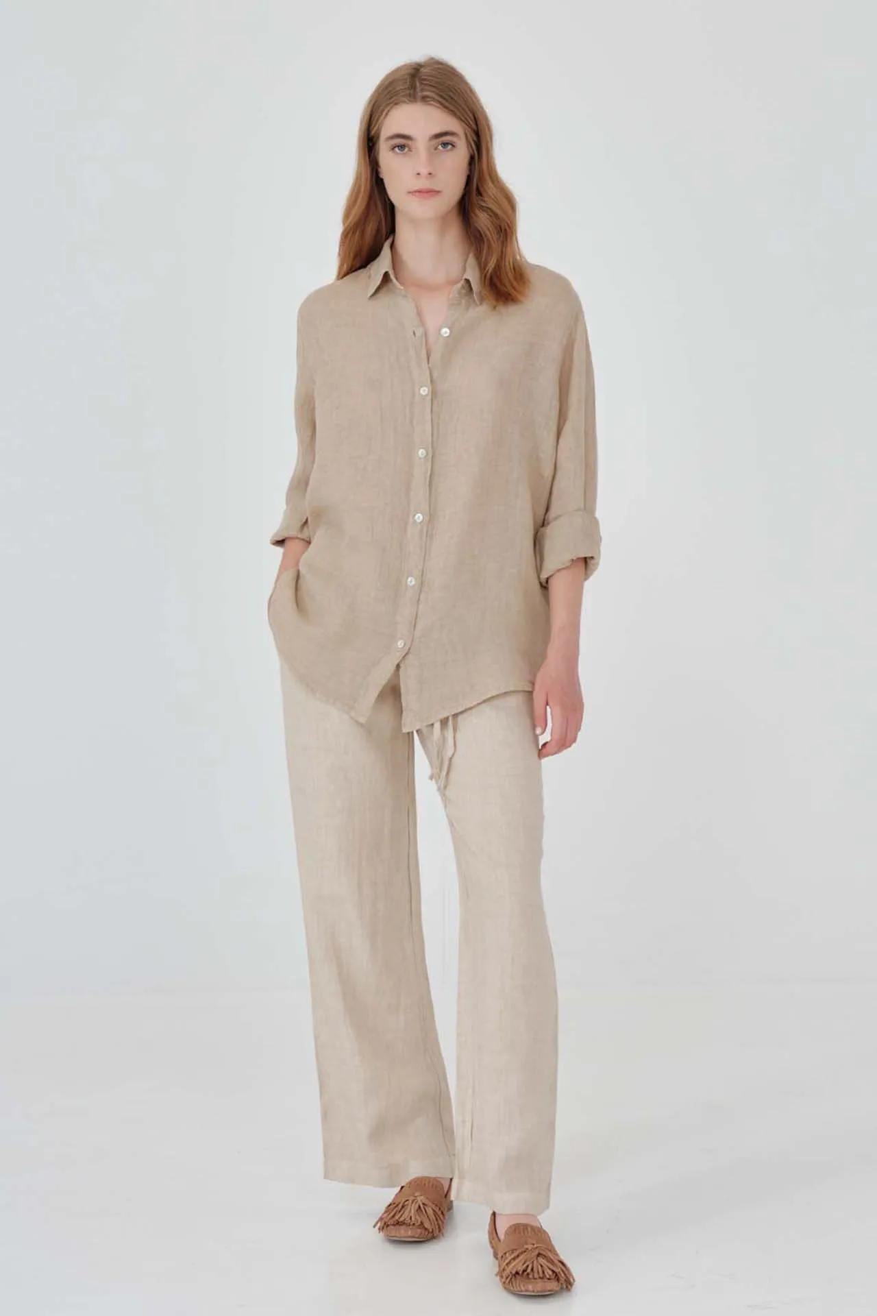 Long Sleeved Linen Shirt