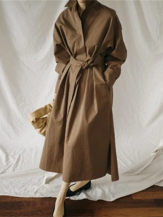 Loose Plus Size Polo Collar Long Sleeve Shirt Dress