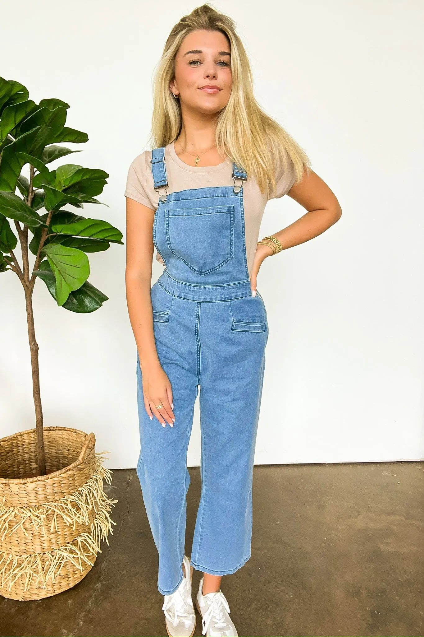 Marlah Wide Leg Denim Overalls - FINAL SALE