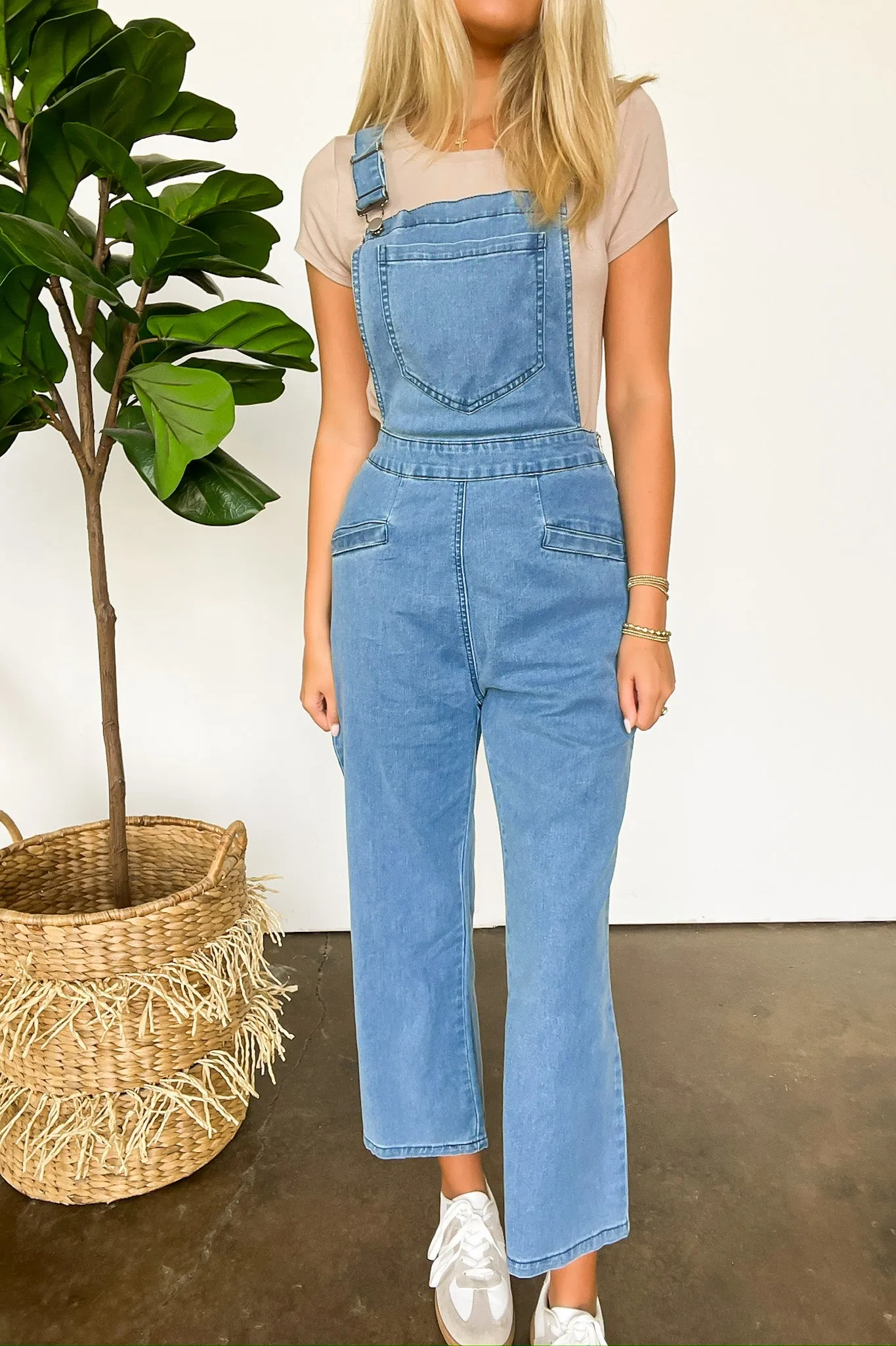 Marlah Wide Leg Denim Overalls - FINAL SALE