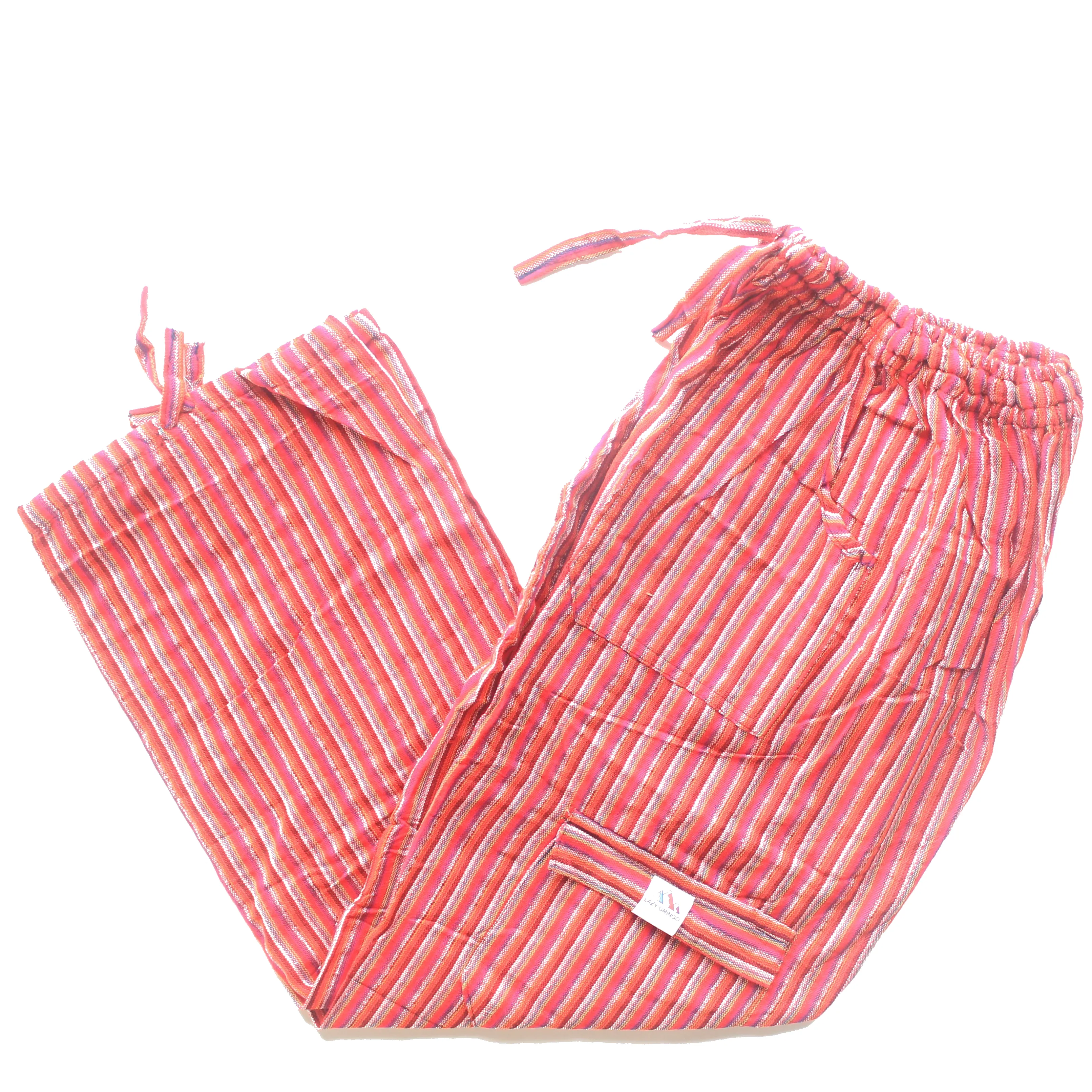 (Medium) Orange with White and Pink Stripes 0182