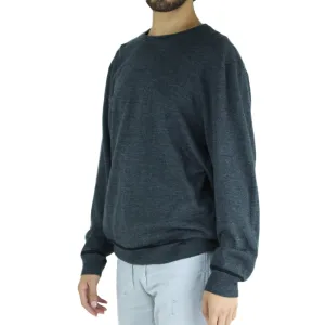 Men's Crew Neck Classic Fit Pullover Sweater,Dark Grey