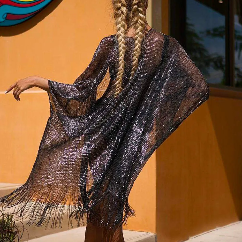 Mixiedress Tassel Open Front Cover Up Cardigans
