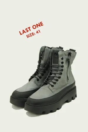 MJUS BOOT LACE UP WITH RUBBER SURROUND AND SIDE ZIP P42219