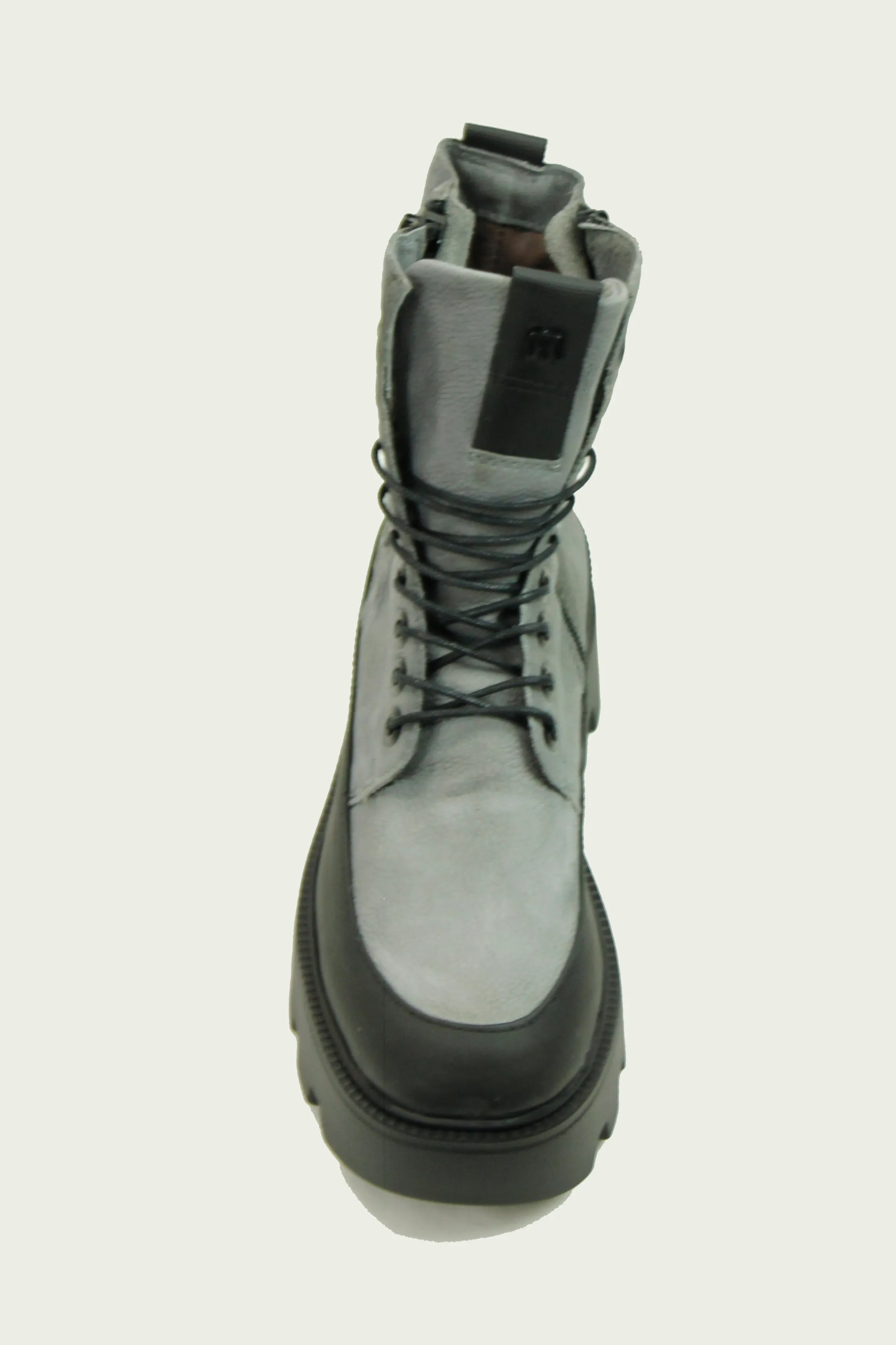 MJUS BOOT LACE UP WITH RUBBER SURROUND AND SIDE ZIP P42219