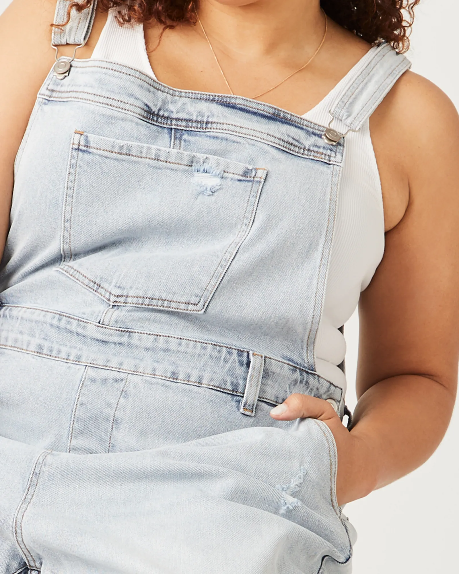 Natali Denim Overalls | Light Wash