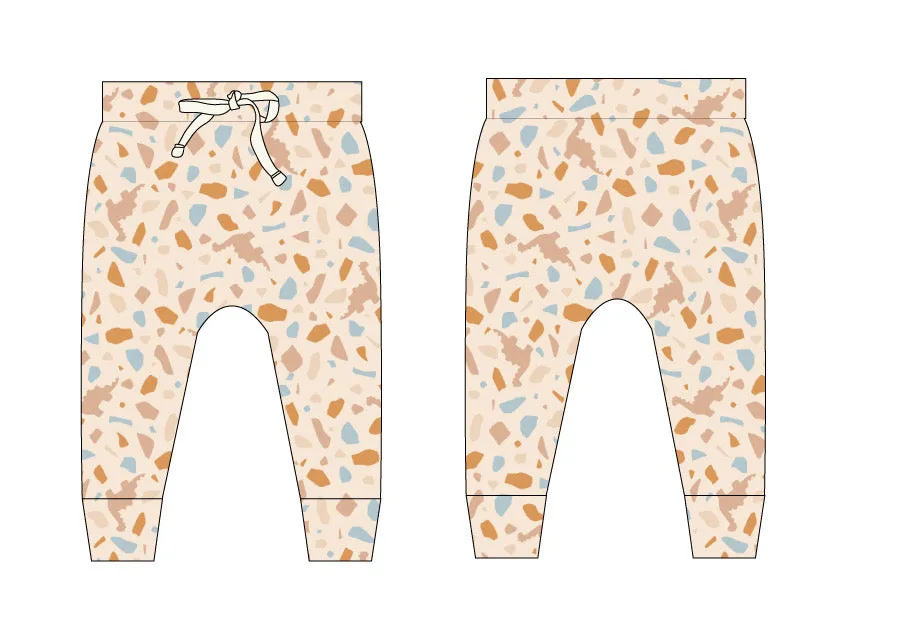 Organic Relaxed Fit Leggings- Dino Terrazzo