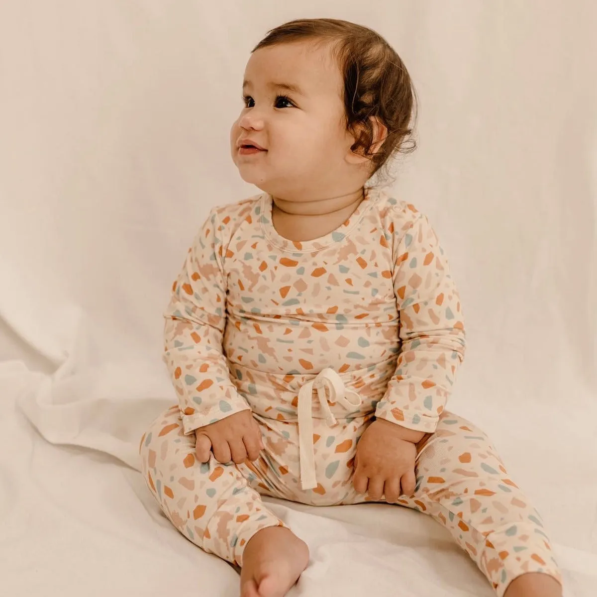 Organic Relaxed Fit Leggings- Dino Terrazzo