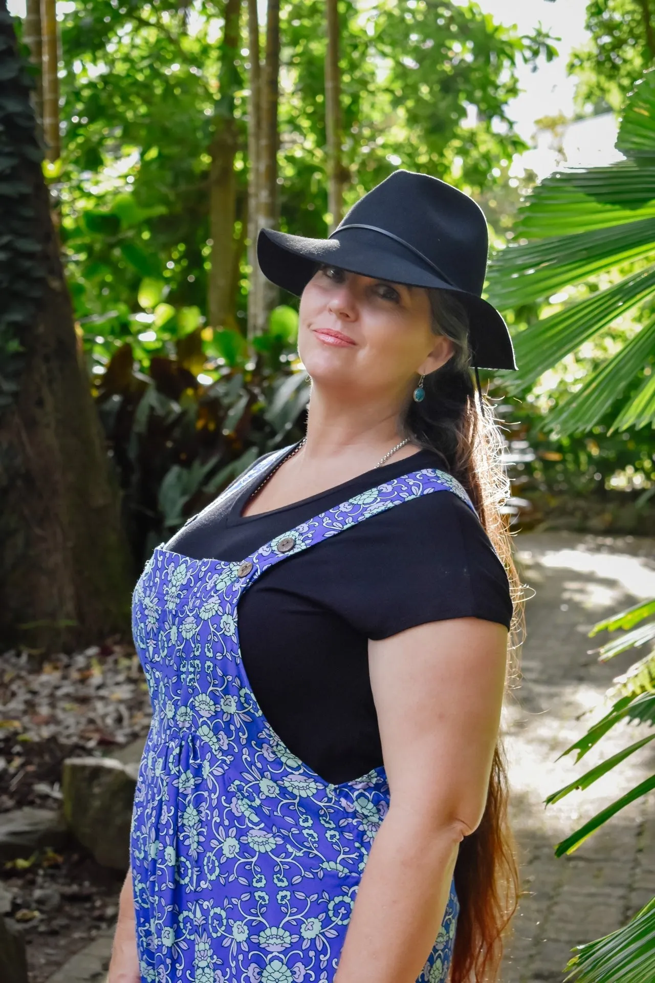 Playful Romper - Cobalt Petal