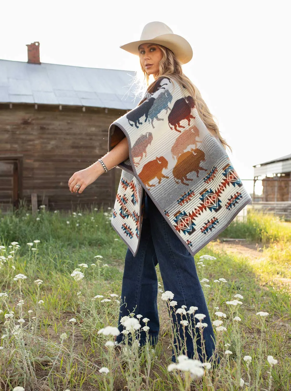 Prairie Rush Hour Ruana