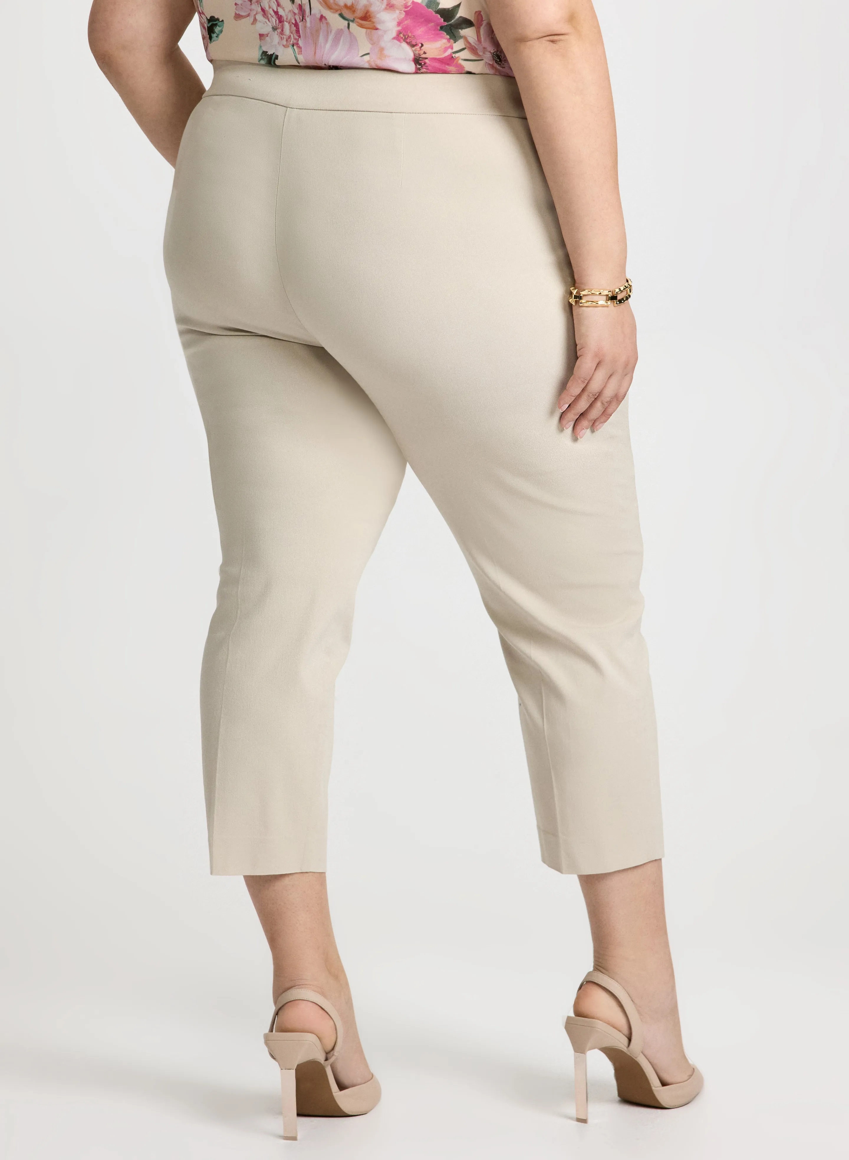 Pull-On Bengaline Ankle Pants