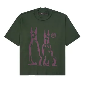 "HELL HOUNDS" TEE IN HUNTER GREEN