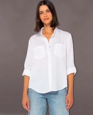 Riley White Clean Hem Shirt White