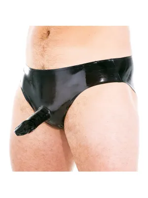 Rubber Penis Pants Black