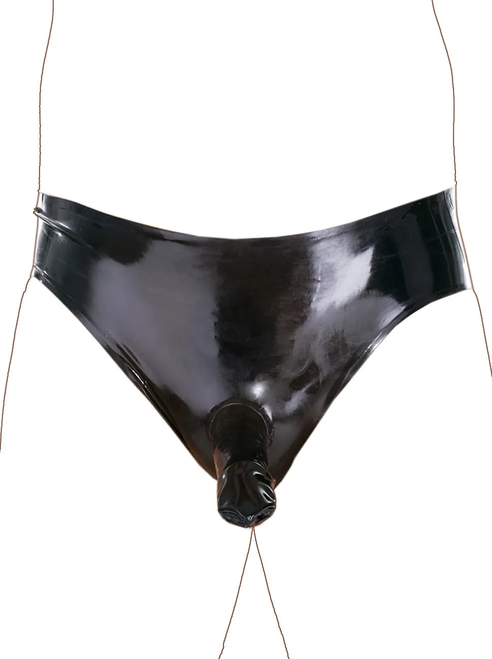 Rubber Penis Pants Black