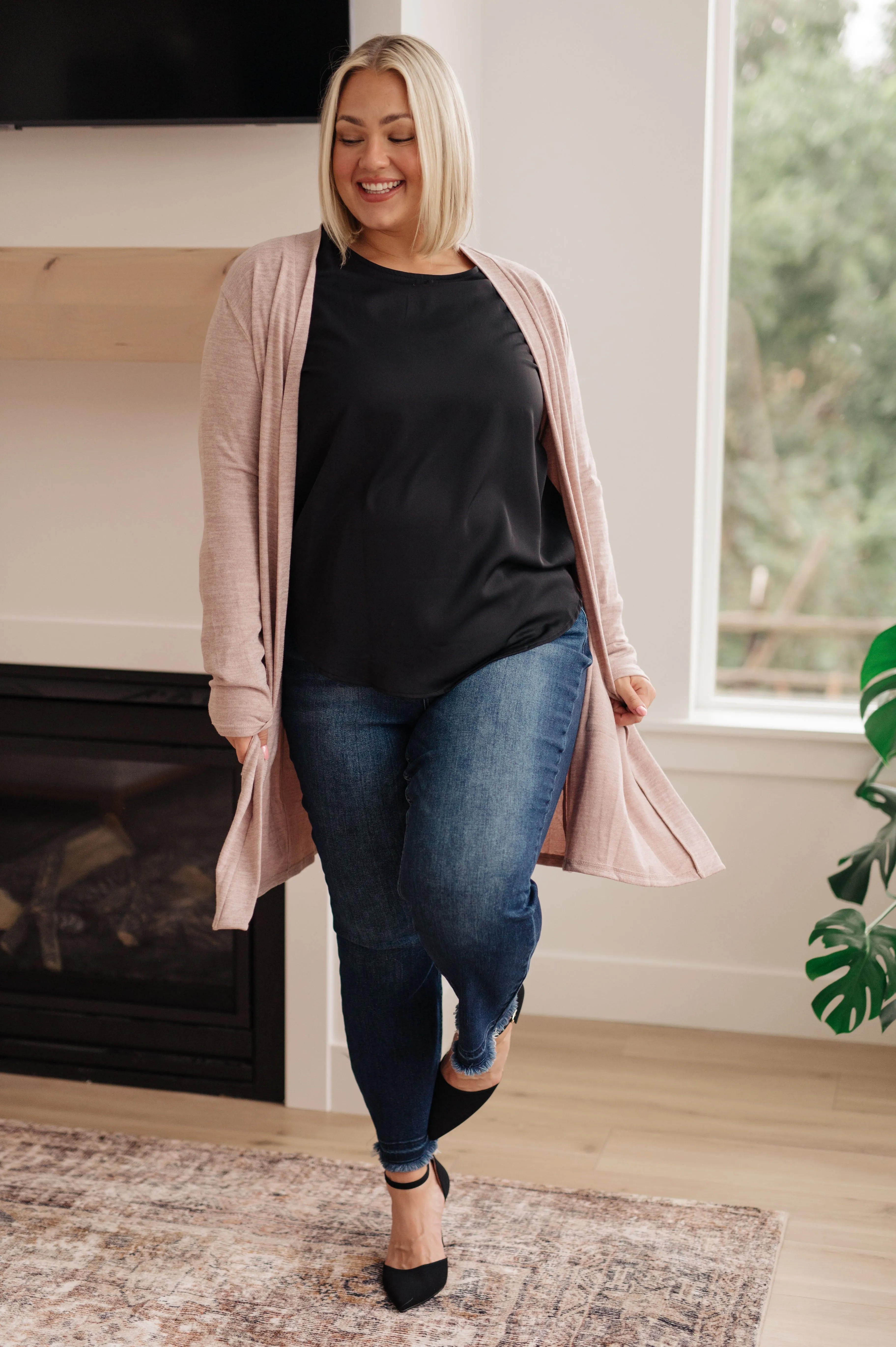 SP24- Peaceful Moments Smocked Sleeve Blouse in Black (Reg & Curvy)