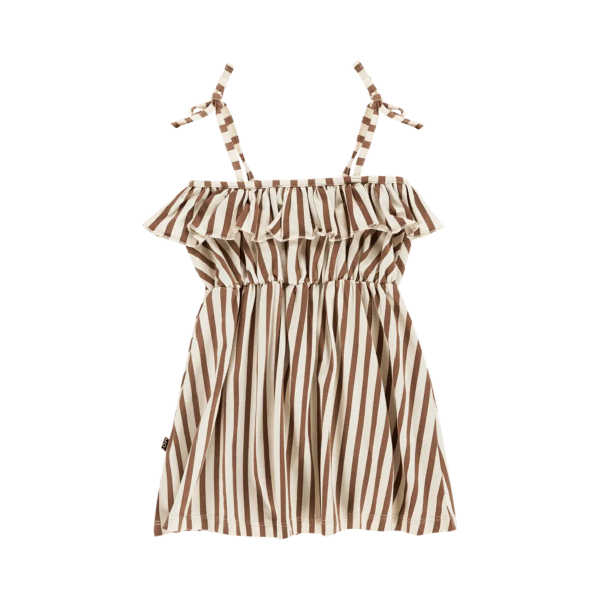 Spaghetti Dress Toffee Stripes