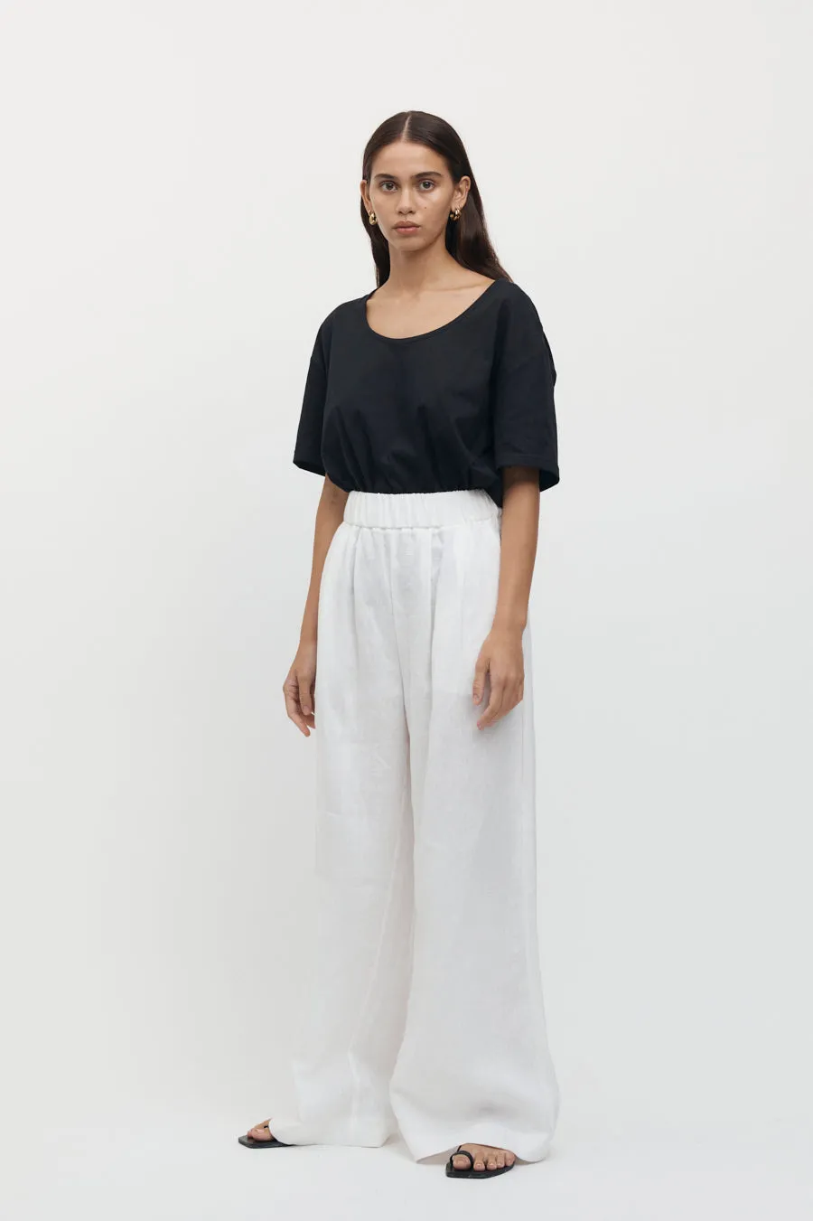Sète Linen Elastic Waist Pant