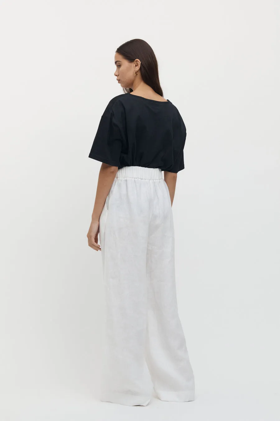 Sète Linen Elastic Waist Pant