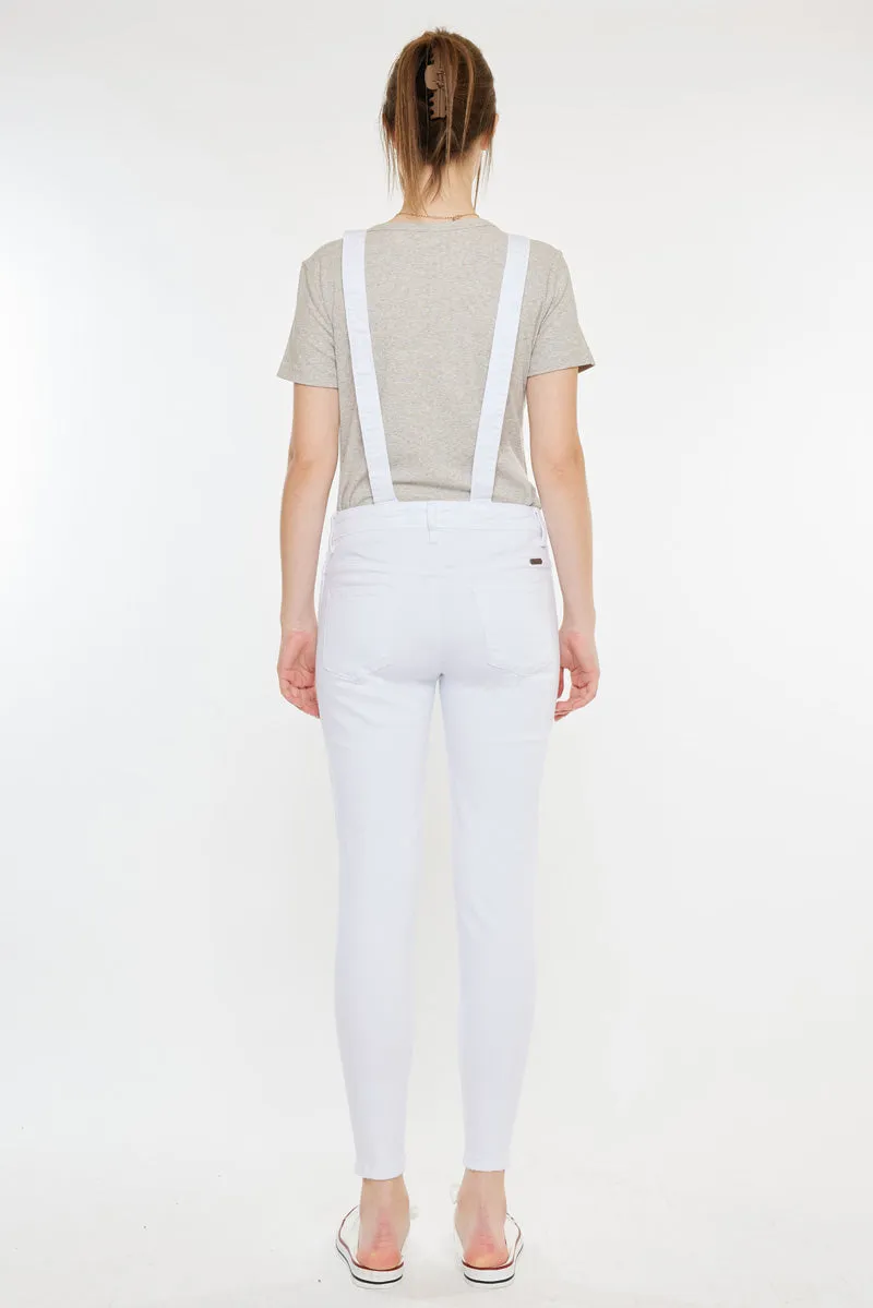 Topanga High Rise Ankle Skinny Overalls