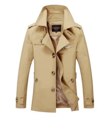 Trendy Solid Color Casual Coat For Men's