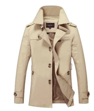Trendy Solid Color Casual Coat For Men's