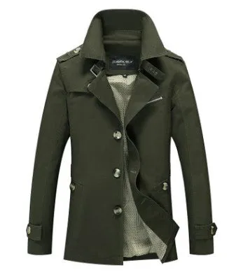 Trendy Solid Color Casual Coat For Men's