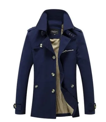 Trendy Solid Color Casual Coat For Men's