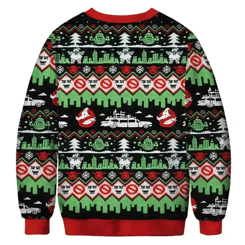 Ugly Funny Christmas print Knit Couple sweater