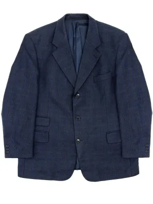 Vintage C&A Blue Check 40s Look Wool Jacket