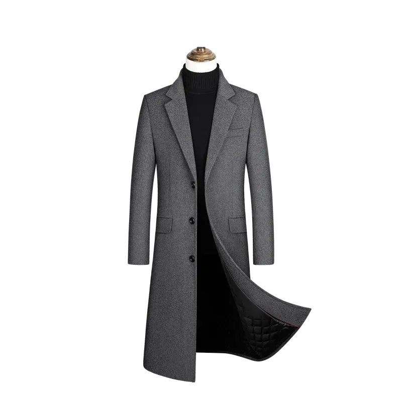 Wollanteil 30 %, neuer Wollmantel im Herbst und Winter, Herrenbekleidung, Mantel Herren, Wintermantel Herren, Mäntel für Herren, Herren Wintermantel