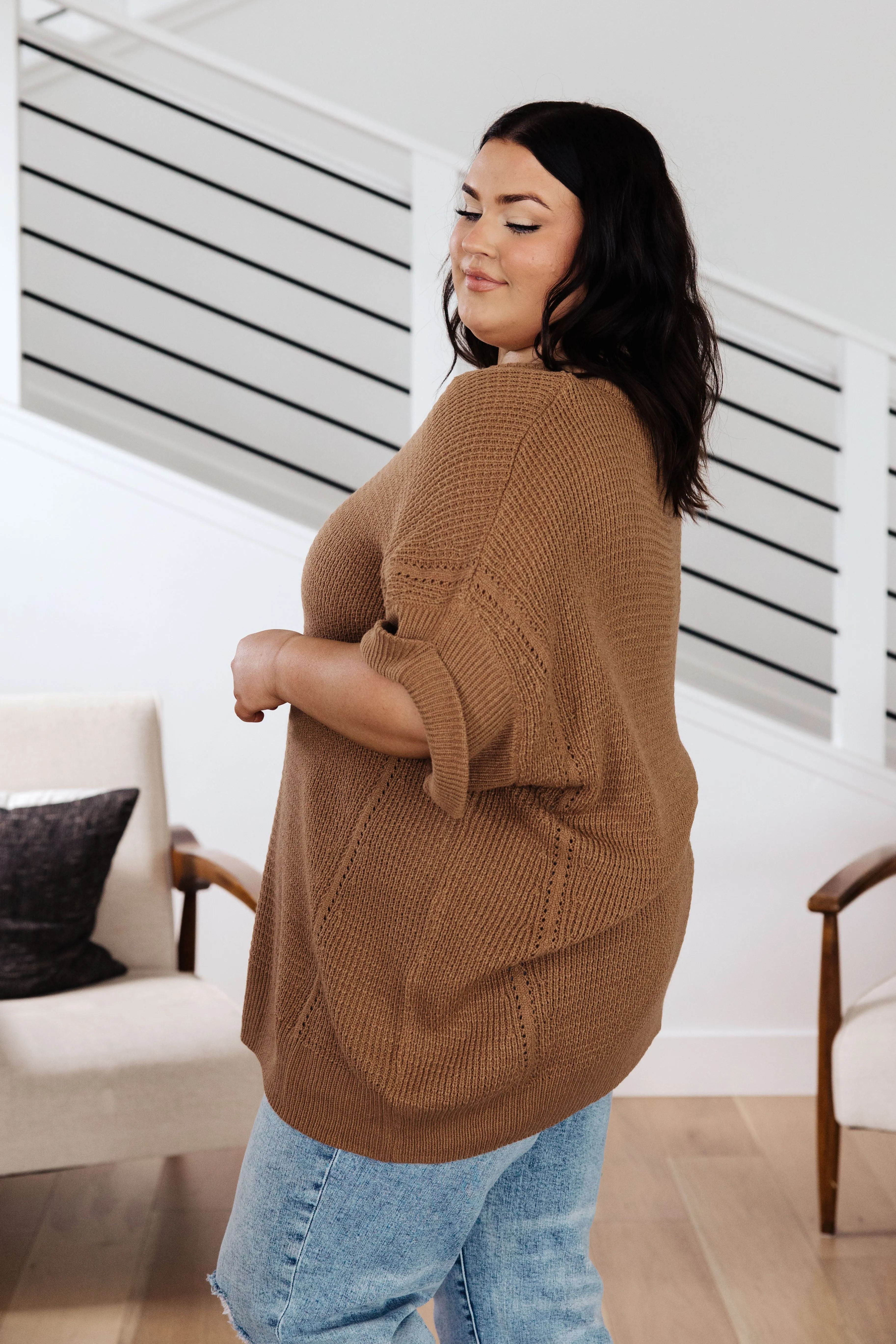 Wonder Why V-Neck Short Sleeve Sweater - Andree By Unit