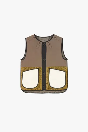Wool Quilt Patchwork Liner - Olive & Ivory / Dark Olive