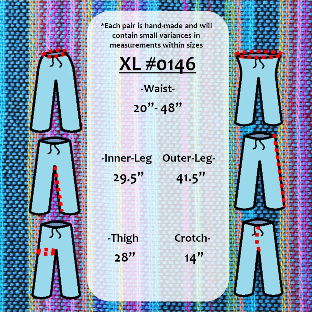 (XL) Purpleish Blue with a Bit of Black Lounge Pants 0146