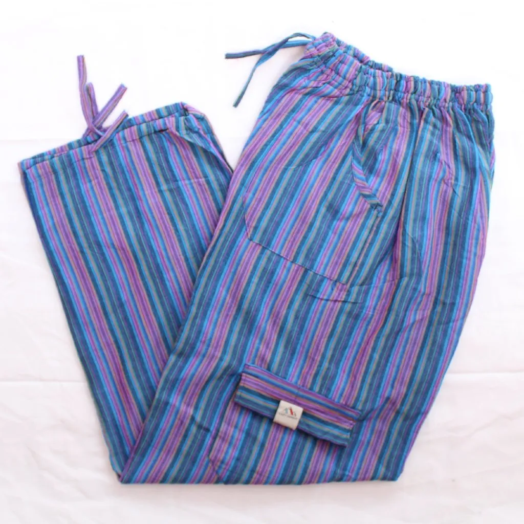 (XL) Purpleish Blue with a Bit of Black Lounge Pants 0146