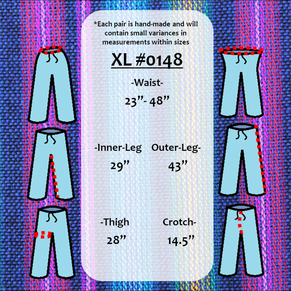 (XL) Purpleish Blue with some Pink Lounge Pants 0148