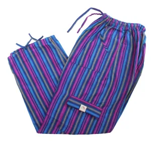 (XL) Purpleish Blue with some Pink Lounge Pants 0148